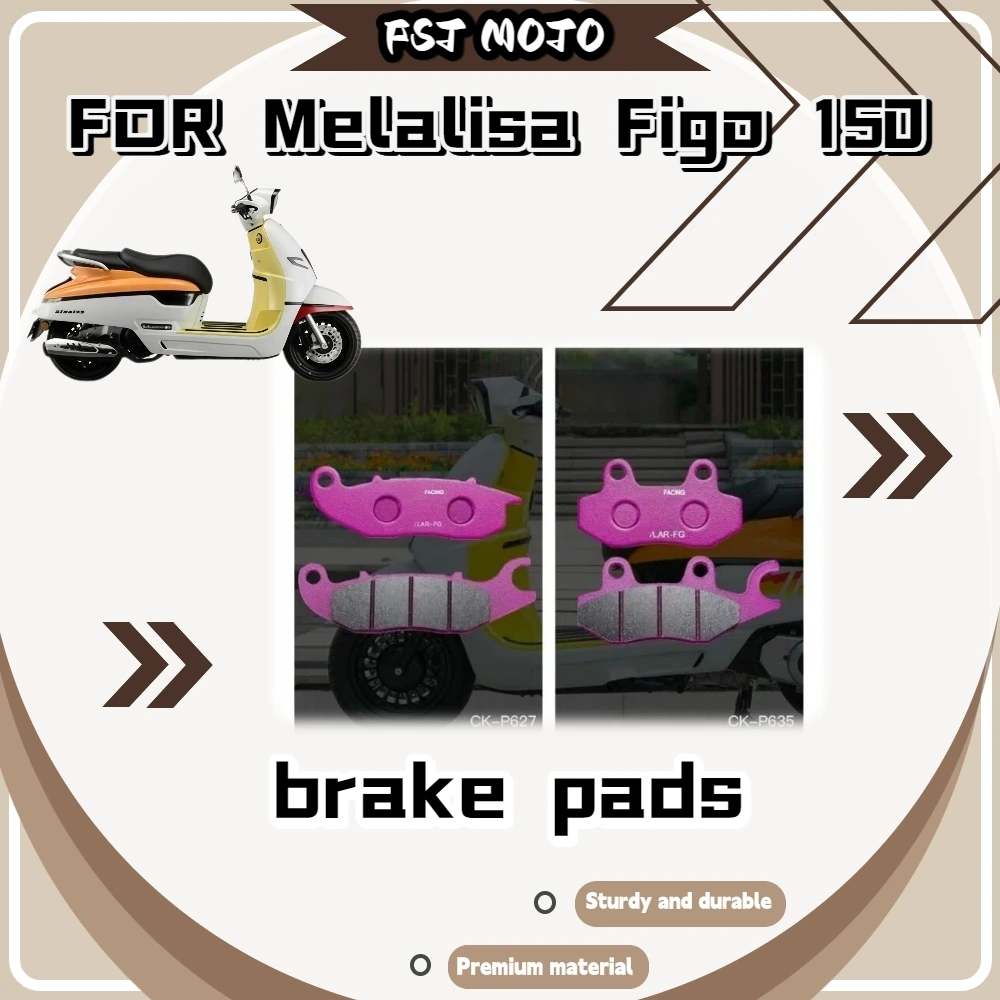 For MELALISA Feige 150 Ceramic Brake Pads Balanced Wear-Resist Ceramics Durable Comfortable Braking For Long-Term Scooter Use