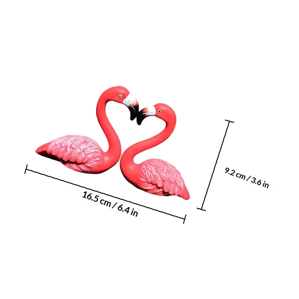 1Pair Resin Flamingo Yard Decor Creative Simulated Flamingo Statue Indoor Outdoor Garden Potted Plant Decoration Home Supplies