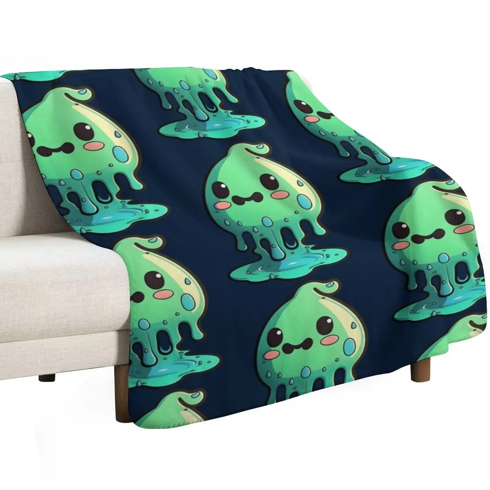 Green Slime Throw Blanket Decorative Beds Luxury Brand Multi-Purpose Plaid Quilt halloween Blankets