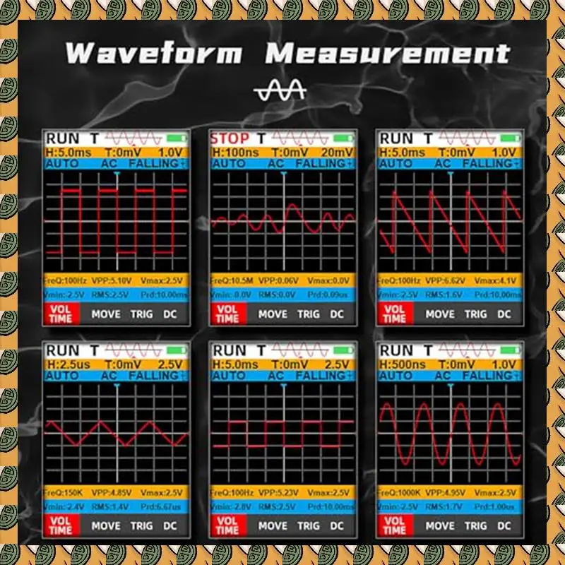 

Handheld Digital Oscilloscope Multimeter Tester Rechargeable Waveform Generator Graph,For Car Audioamplifier