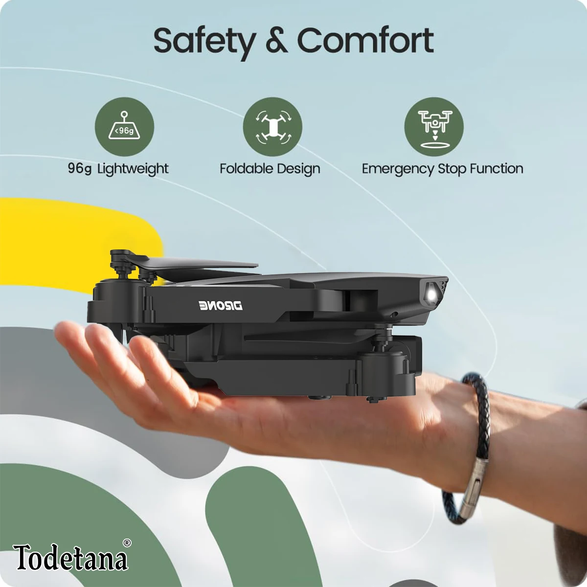 طائرة بدون طيار مبتكرة قابلة للطي: كاميرا بدقة 4K عالية الدقة، تثبيت التدفق البصري، رحلة نقطة الاتجاه، جهاز تحكم عن بعد بطول 70 مترًا، طرق مخصصة للبرنامج لفريد من نوعه #4