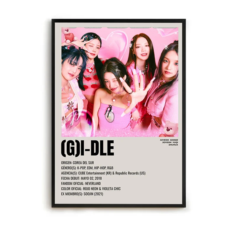 Kpop G-Gidle Anime Posters Wall Paintings Poster Room Decor Decoration Home Decorations Decorative Painting on Canvas Art Prints