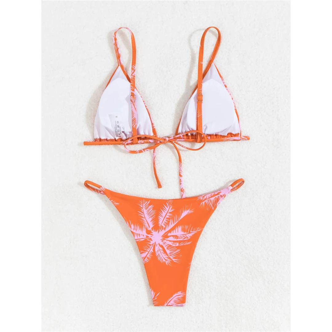 2026 Sexy bedruckter Bikini mit hohem Beinausschnitt und Polsterung, Damen-Badeanzug, zweiteiliger Bikini-Set, Badebekleidung, Badeanzug, Schwimmanzug V5854 – Detail 14