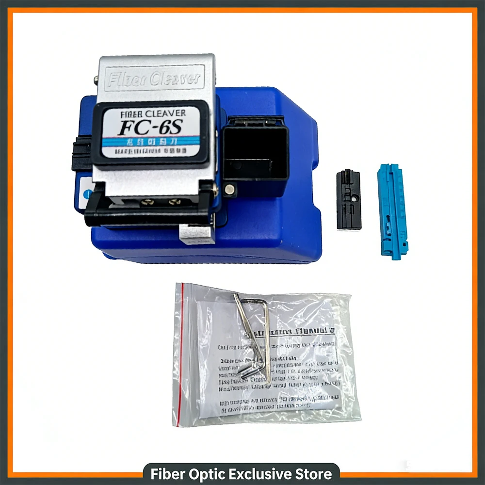 

Нож для резки волокна, 16-поверхностное лезвие, металлический материал, скалыватель волокна с коробкой для сбора мусора, инструменты для резки волокна FTTH