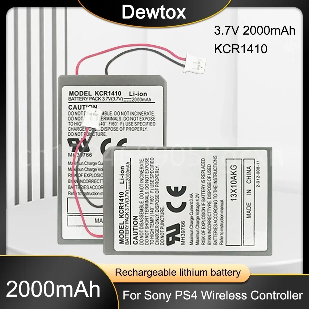 Batterie de Remplacement pour Sony PS4 Pro Slim Bluetooth DualShock Contrôleur CUH-ZCT2 CUH-ZCT2U 3.7V 2000mAh Batterie Au Lithium