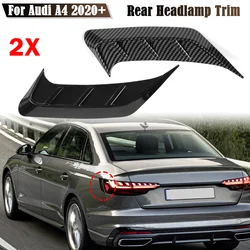 2pcs Rear Headlamp Eyebrow Frame Decoration Trim Tail Lamp Eyelid Sticker For Audi A4 A4L 2020 2021 2022 2023 Sedan Car Styling