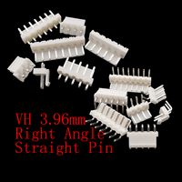 50Pcs JST VH3.96 VH 3.96mm Pitch Male Plug Housing 2/3/4/5/6/7/8 Pin Conenctor Straight Pin / Right Angle VH3.96 Plastic Shell