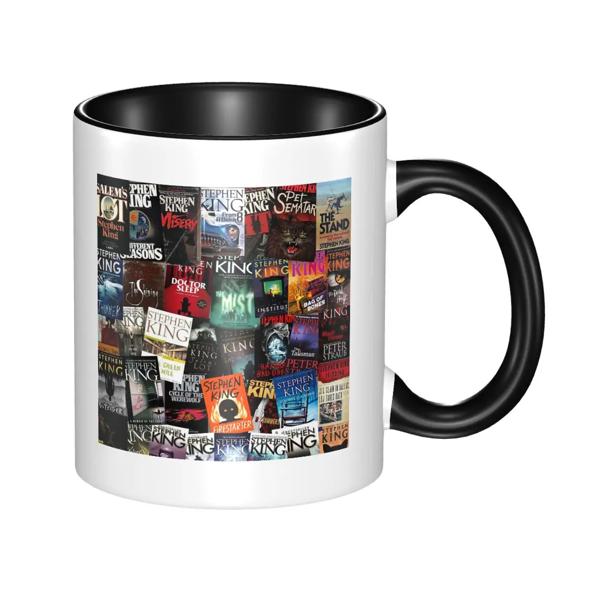 

Stephen King Book Covers, Horror Bookworm Mug Funny Ceramic Coffee Cups Tea Mugs Milk Cup Drinkware Gifts for Woman Man