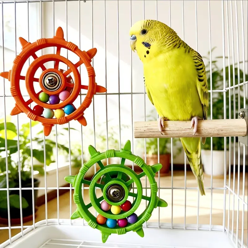 

New Interactive Parrot Toy Bird Cage Toy For Parrots Rotating Toys For Mental Stimulation And Entertainment Rotating Bird Toys