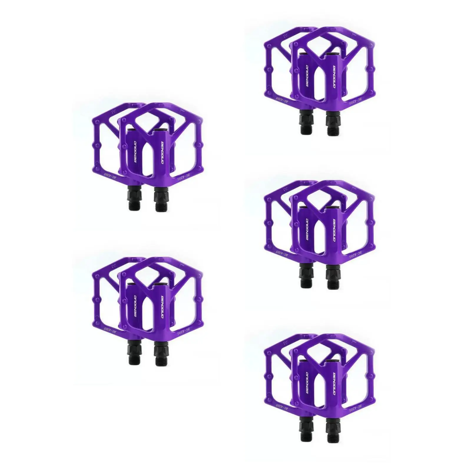 

5pcs 5 Pairs Road Bike Pedals Accessories Aluminium Aluminum Alloy Clips Mountain Flat