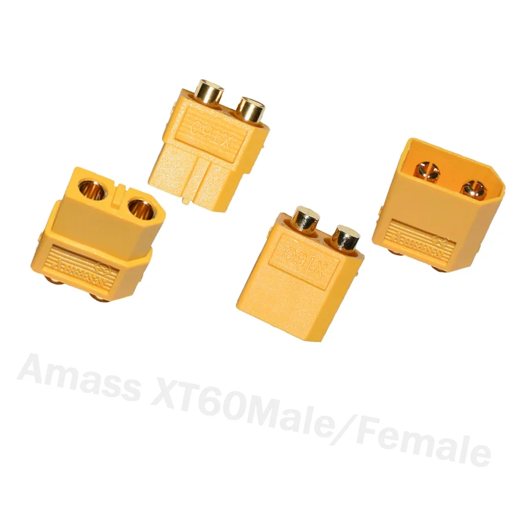 Amass XT60 XT-60 Male Female Bullet Connectors Plugs Yellow Black Blue For RC Lipo Battery(5pair/10pair/50pairs)