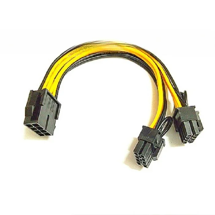 CPU 8Pin to Dual 6+2 Pin GPU Power Adapter Cable, Female to PCIe Graphics Card Power Cord