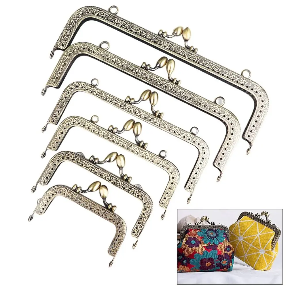 Purse Clasp Frame Bag Kiss Clasp Lock Metal Purse Frame for DIY Craft Purse Bag Making