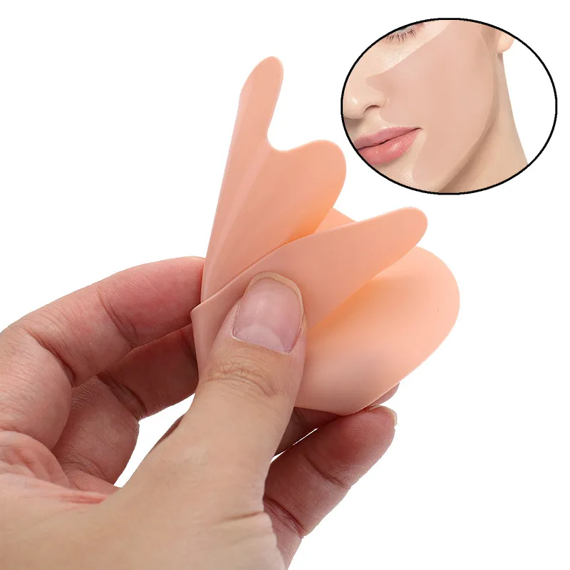 1pair Facial Wrinkle Remover Pad Reusable Medical Grade Silicone Nasolabial Anti-aging Mask Prevent Wrinkle Skin Lifting Patches