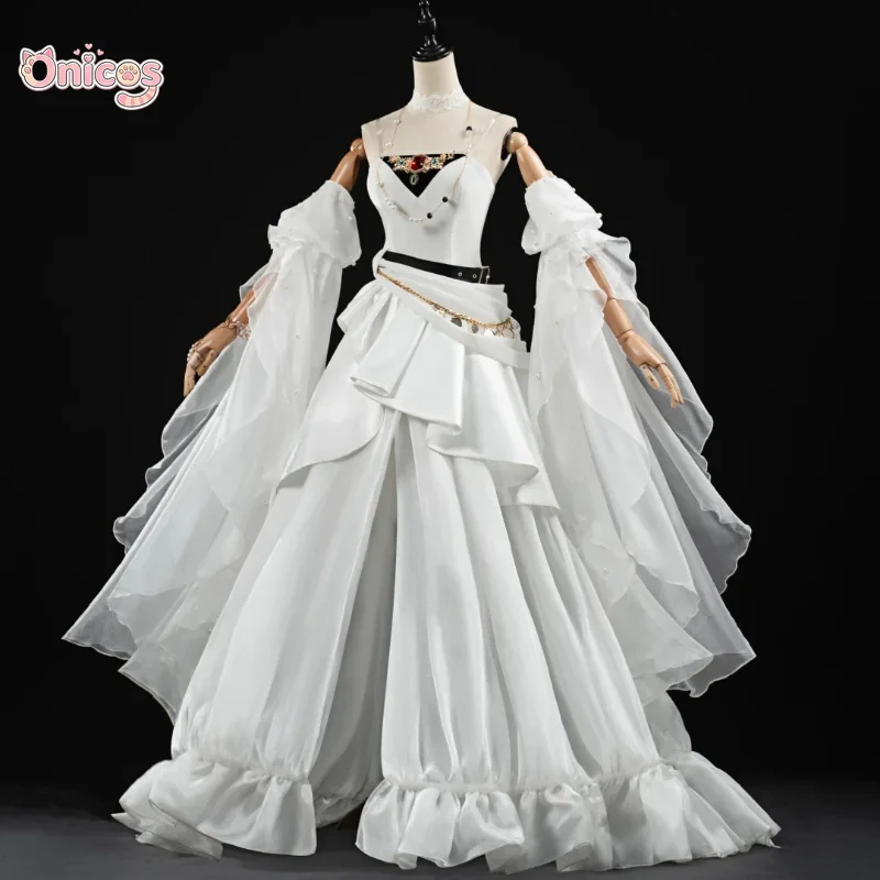 

Arknights Fluorescent Dream Specter the Unchained Cosplay Costume Gorgeous White Dress for Women Halloween Carnival Onicos