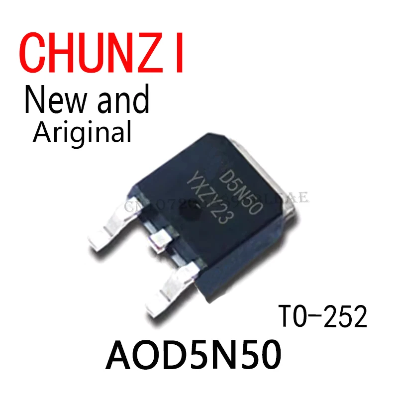 10 Uds nuevo y Original D5N50 MOS TO-252 AOD5N50
