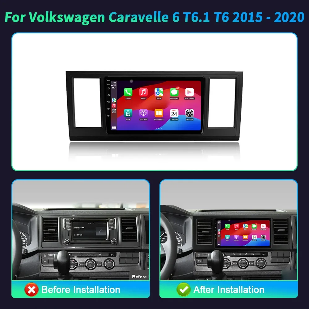 Android 14 For Volkswagen Caravelle 6 T6.1 T6 2015-2020 Car Radio Multimedia Video Player 4G Wireless Carplay Navigation Screen