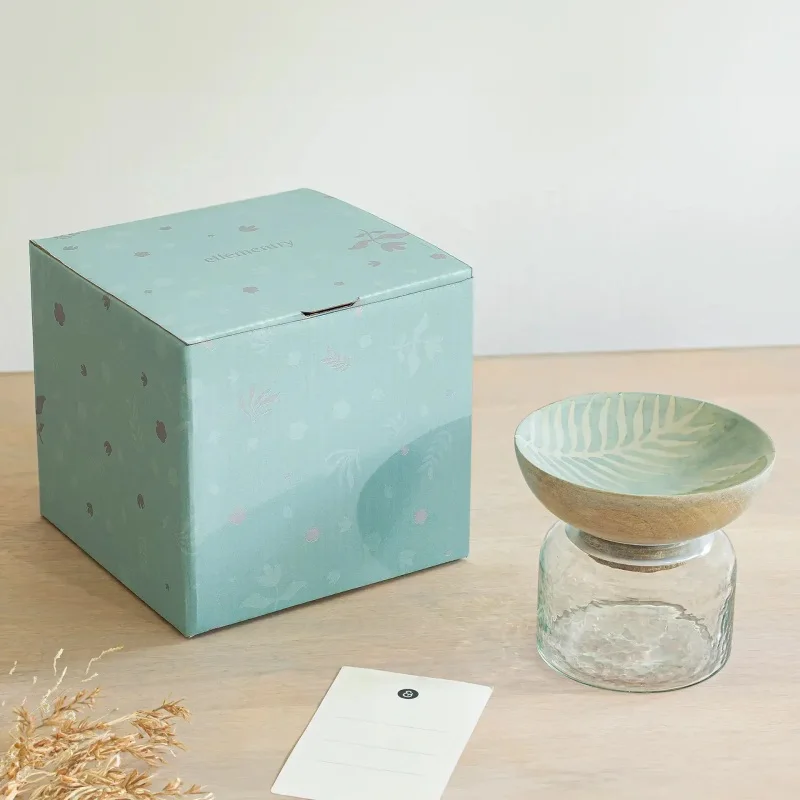 تصميم غطاء مطبخ مثالي زجاجي أنيق ومتين، جرة صامولة زجاجية أنيقة مع غطاء على شكل وعاء خشبي - تخزين أنيق f