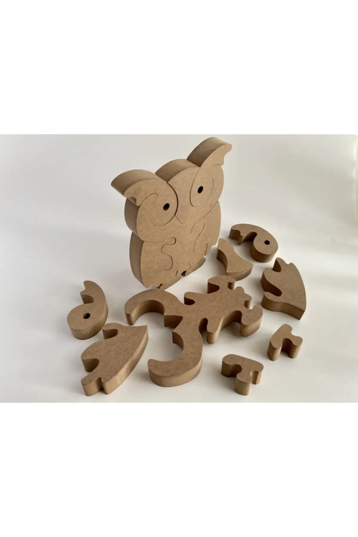 Eule Figur Pädagogisches Tutorial Holz Jigsaw Puzzle