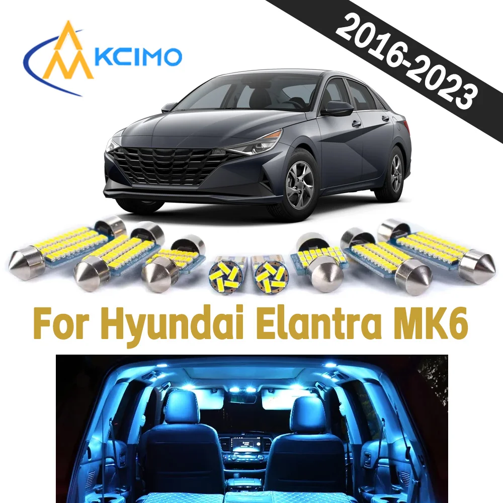 

Durable Auto Interior LED Light Kit For Hyundai Elantra 6 2016-2023 CANBUS Bright Wear Resistant Vehicle Indoor Lighting Bulbs