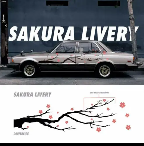 

Sakura Large Die-cut Livery Sticker Pack JDM Tuner Car Vinyl (Both Sides) 180 CM