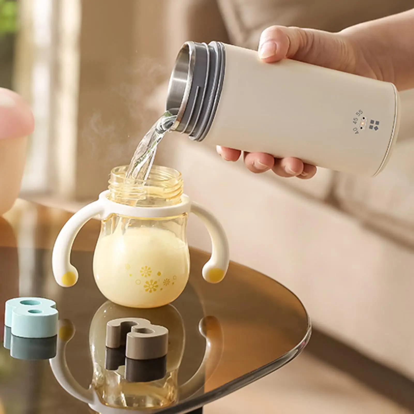 Car USB Heating Cup 260ml Leakproof Stainless Steel Liner Cup Portable Electric Car Kettle For Coffee Milk Tea Traveling
