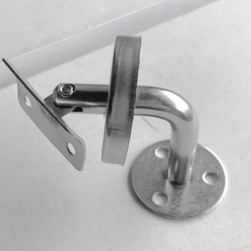 Stainless Steel Handrail Bracket Glass Balustrade Stair Wall Glass Mounted Brackets Support Shelf Home Decor Storage Holders