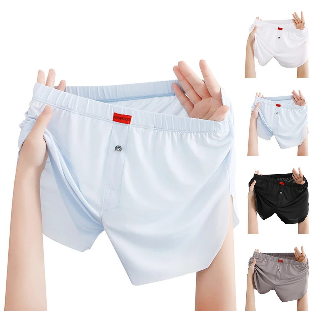 Mens Sexy Loose Middle Rise Underwear Briefs Home Shorts Underpants Panties Seamless Solid Stretch Male Aro Pants