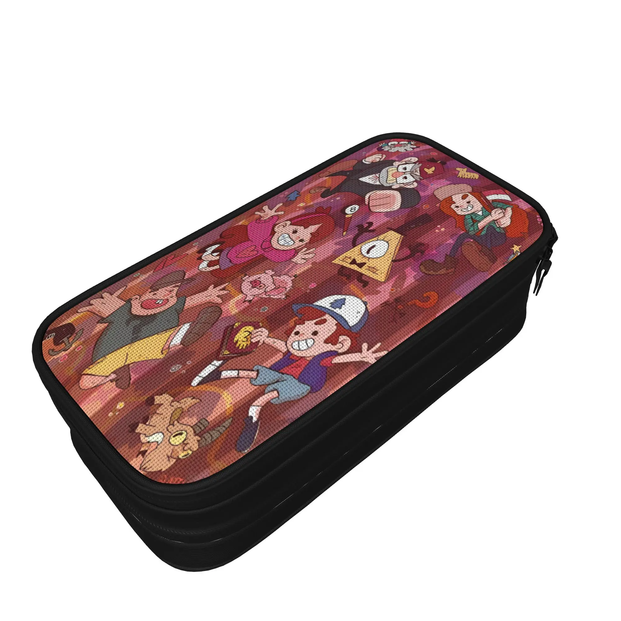 G-Gravity Falls Pencil Case  School Pencil Cases Canvas Boy Girl Aesthetic Portable Pencil Pouch School Supplies