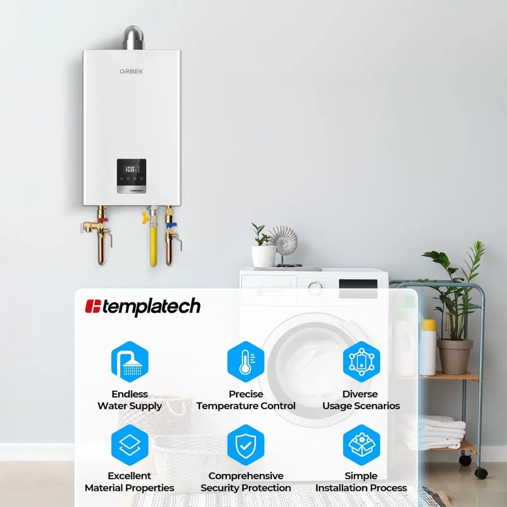 Bezzbiornikowy podgrzewacz wody do użytku domowego o mocy 80 000 BTU, 120 V na żądanie, natychmiastowy podgrzewacz ciepłej wody, do 3,6 GPM