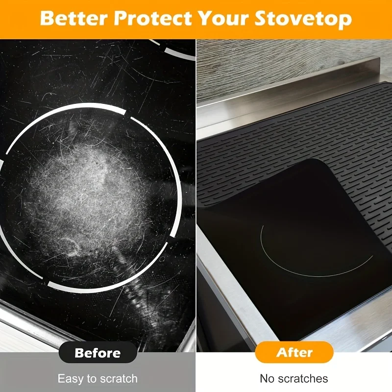 Premium Silicone  Stove Cover Mat - 28x20 - Durable Heat-Resistant Kitchen Counter Protector, Scratch-Preventive for Ceramic & G