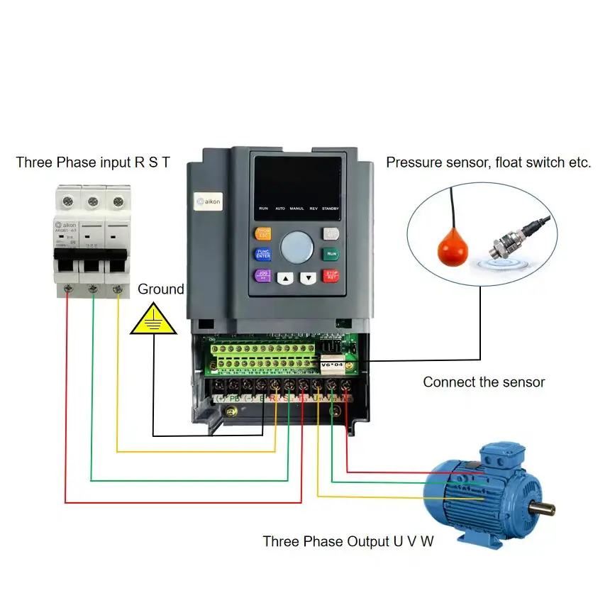 

inverter vfd price domestic pump 3 Phase Converter variable frequency 15kw drive display module