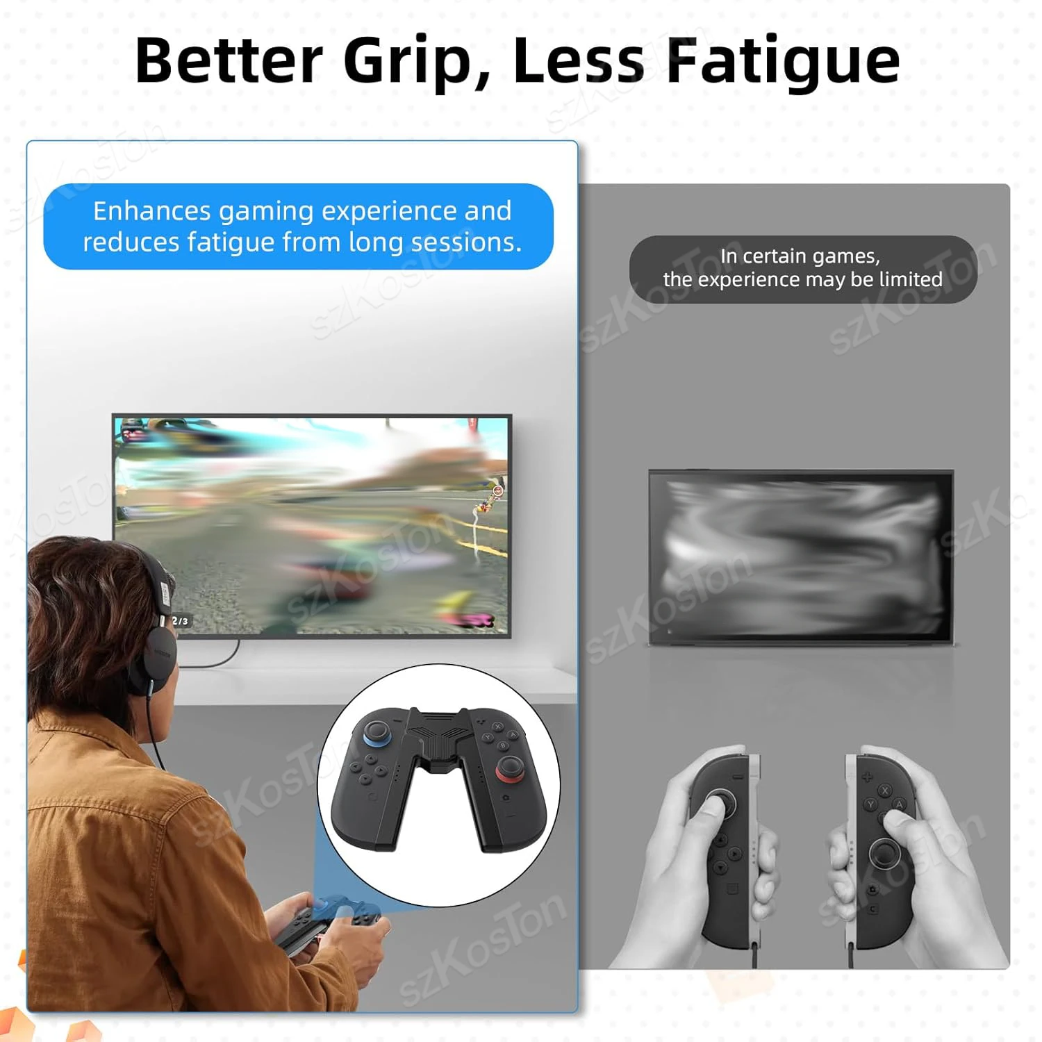 قبضة شحن لمقبض وحدة التحكم Switch 2 أثناء الشحن، حامل مريح على شكل حرف V لملحقات ألعاب Switch2