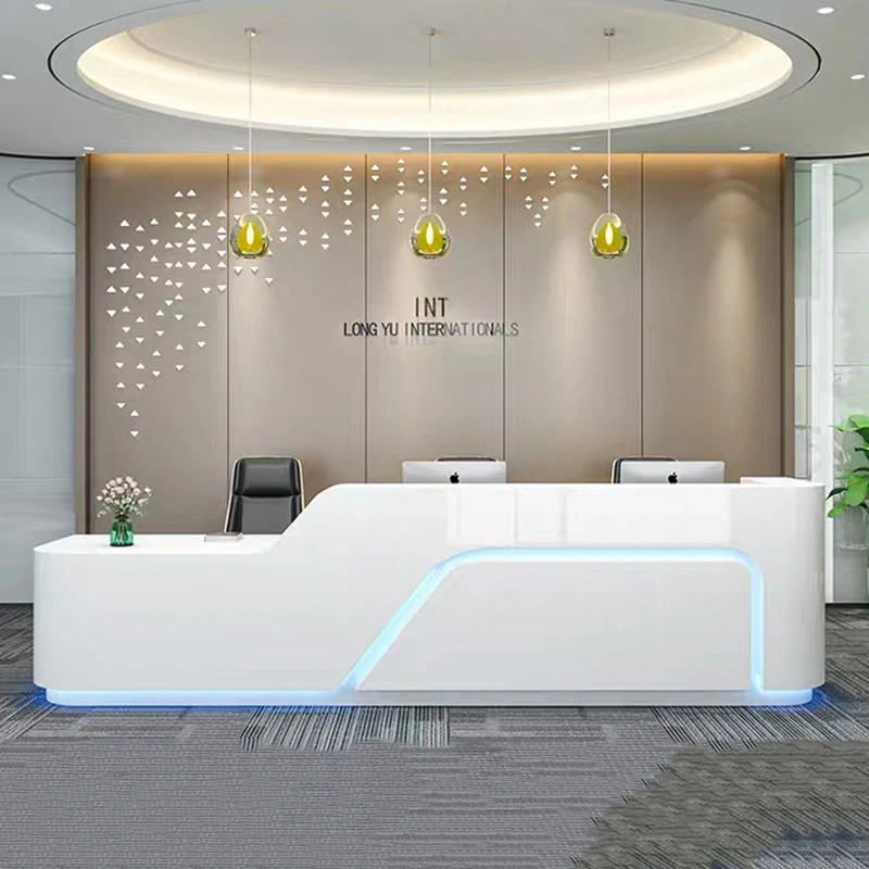 Receptionist Modern Reception Desk Nail Standing Cashier Front Checkout Desk Luxury Salon Mostrador Recepcion Office Furniture