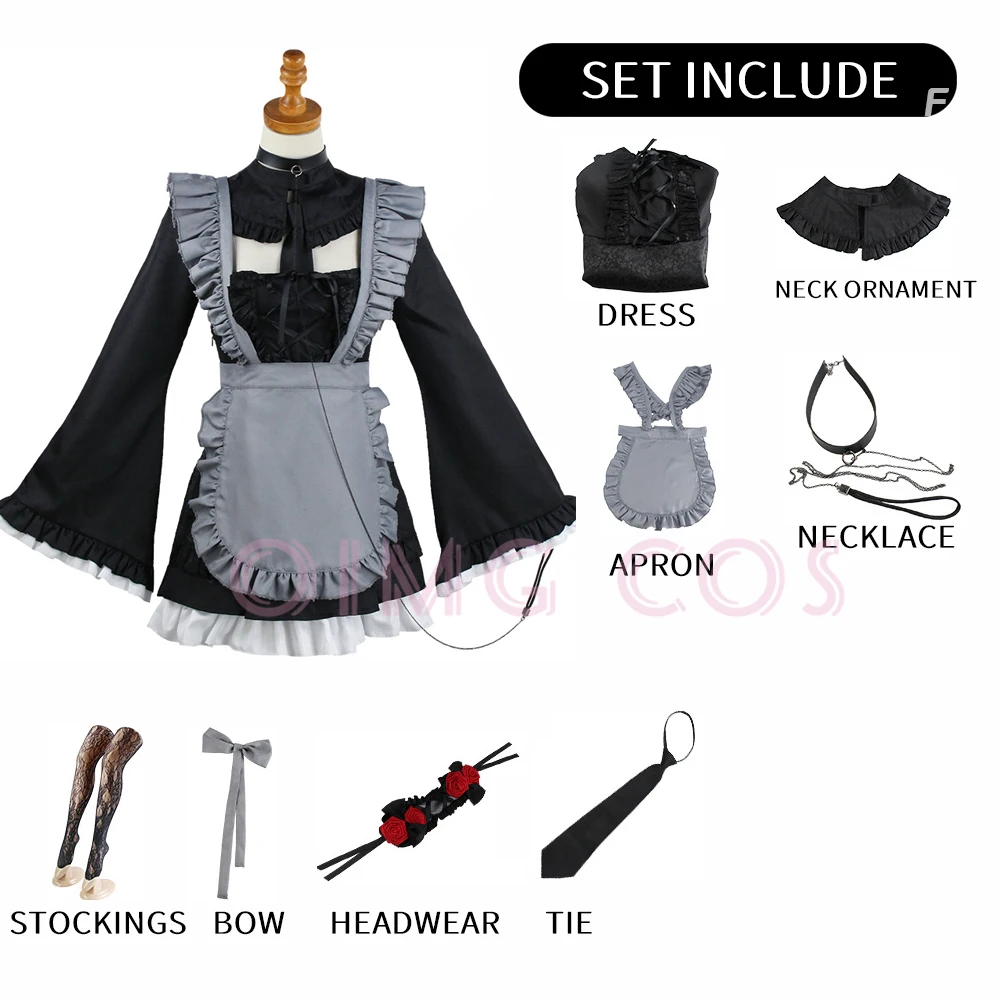 Maid Suit Kuroe Shizuku Kitagawa Marin Cosplay Costumes  Girls Dress Clothes My Dress-Up Darling Halloween Party Anime Costume