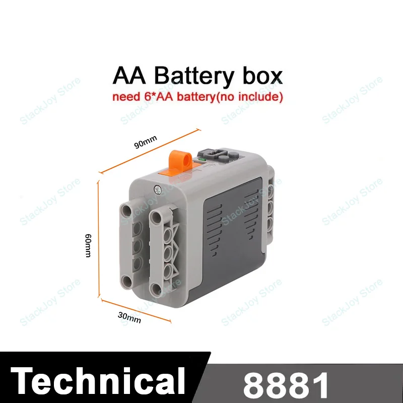 MOC Zugmotor-Kit Servo, Batteriekasten, IR-Fernbedienung, LED-Leuchten, Leistungsfunktionen, Teile für intelligente technische Bausteine-Kreationen
