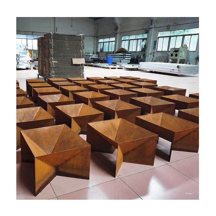 Customized Corten Steel BBQ Brazier Fire Pit Round Fire Burner Pot Bowl Outdoor Fire Pot
