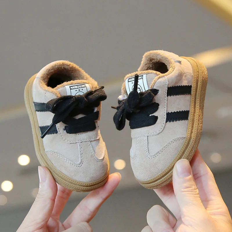 Autumn Winter New Baby Fleece Cotton-padded Shoes Children\'s Casual Shoes Infant Toddler First Walkers Kids Sneakers