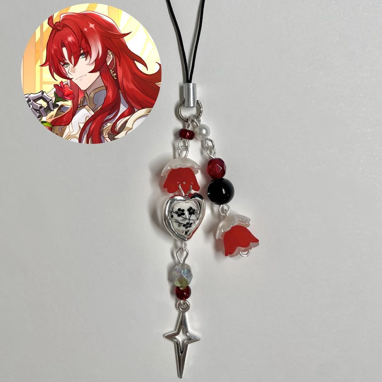 Honkai Star Rail Splash Argenti phone charm keychain