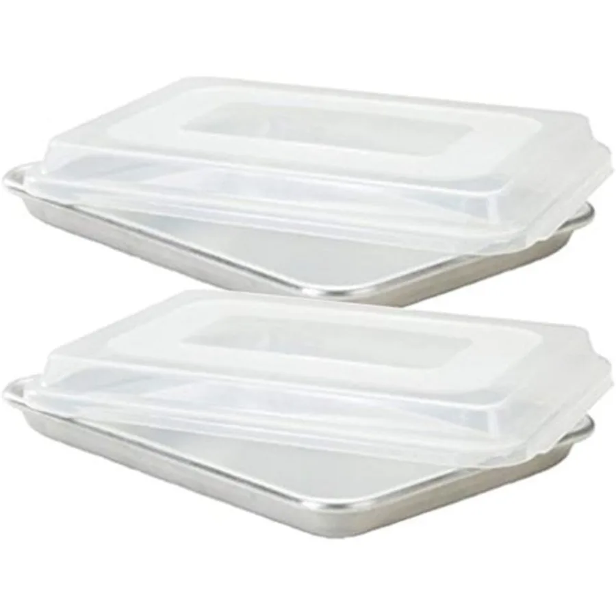 Set of 2 Half Size Aluminum Baking Sheets 13