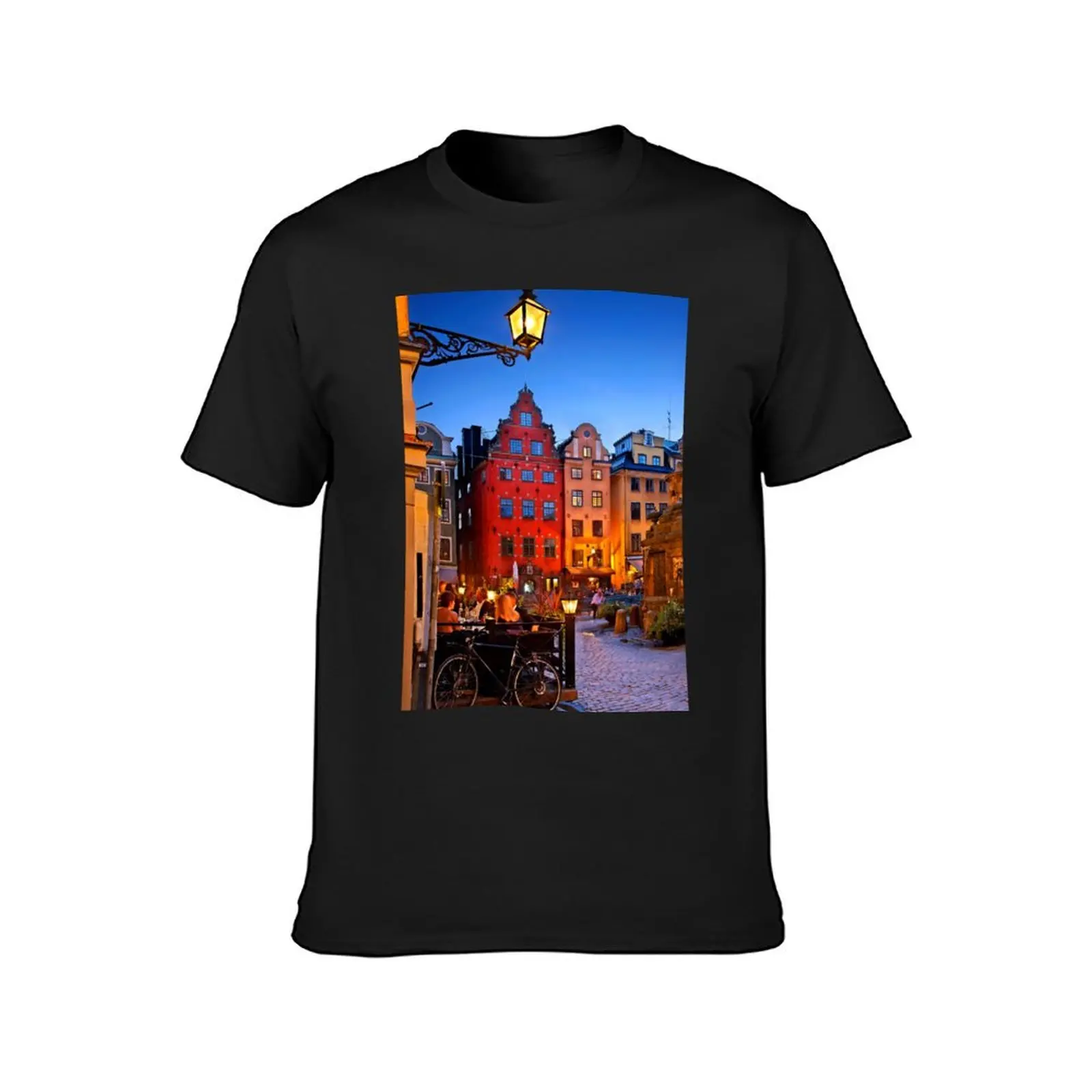 Nights in Gamla Stan - Stockholm T-Shirt oversized Blouse cute clothes oversizeds T-shirts for men cotton