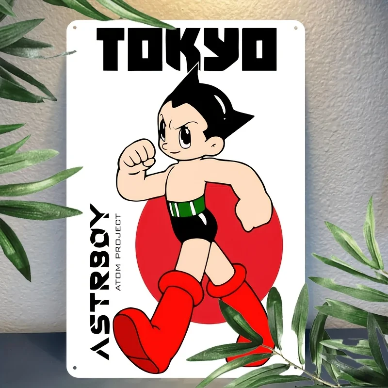 Room Decor  Astro Boy Atom Pin Art Set, Japanese Cartoon Robot Boy Metal Sign, es, Tin Wall Art Decor, Vintage Comic Animation L