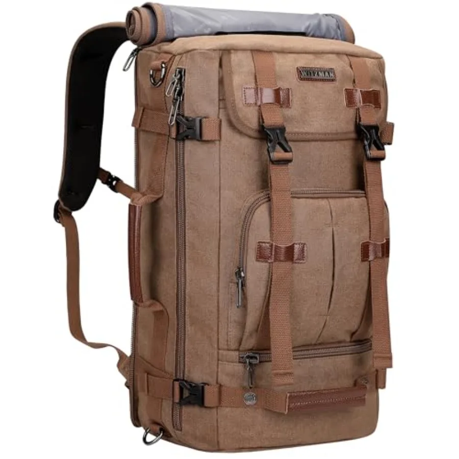 

Canvas Backpack Vintage Travel Backpack Large Laptop Bags Convertible Shoulder Rucksack A519-1