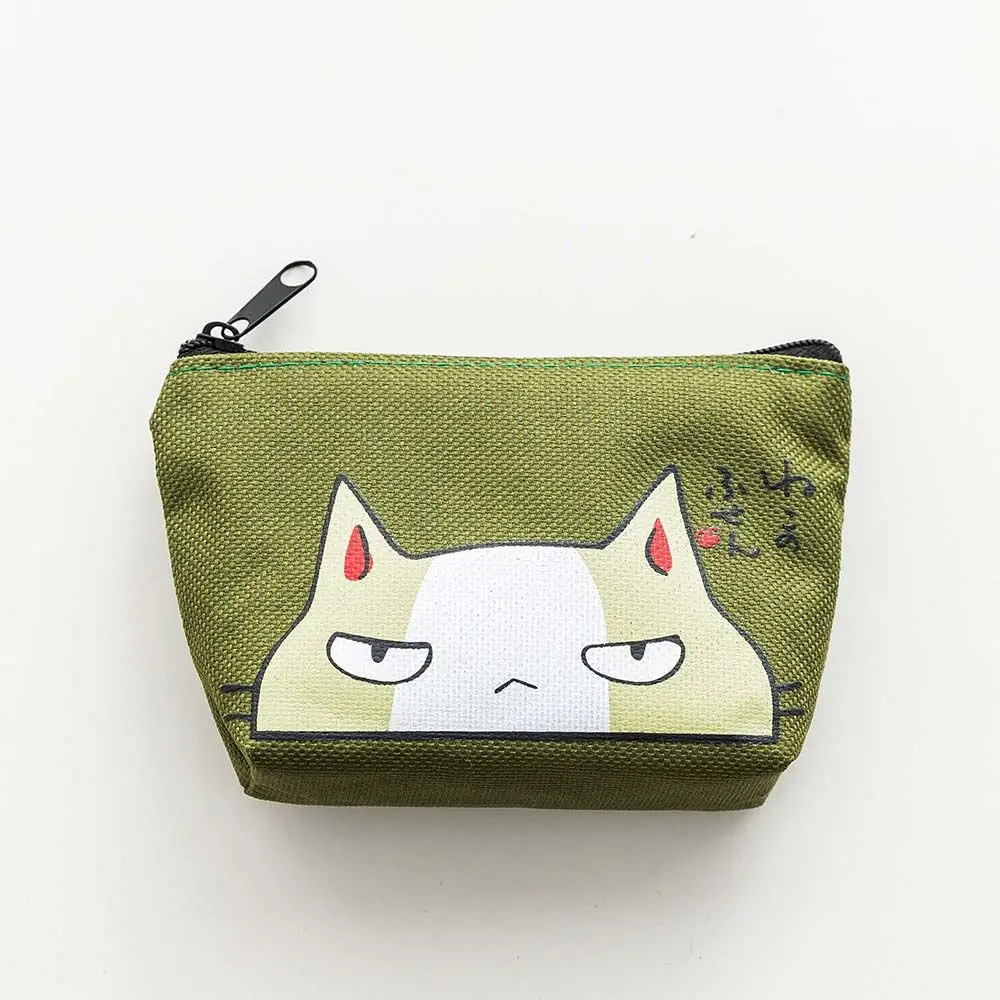 For Girls Sweet Oxford Cat Print Cartoon Multifunctional Korean Money Bag Small Coin Purse Women Wallets Card Holders