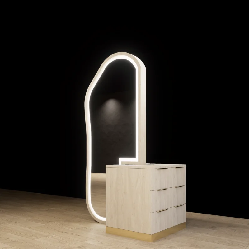 Hair Salon Station Design | Custom Barber Tables and Mirror Sets | Factory Supply Salon Furniture and Decoration Solutions