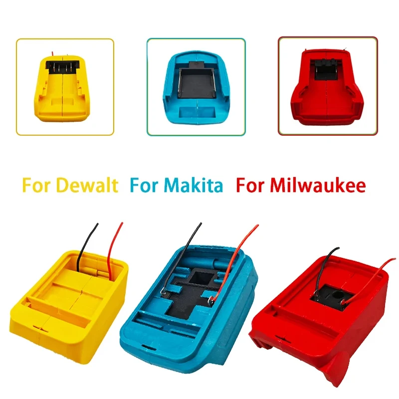 DIY Adapter Converter Base for Makita for DeWalt for Milwaukee 18V Lithium Battery Charging Head Shell Adapter DIY Connector