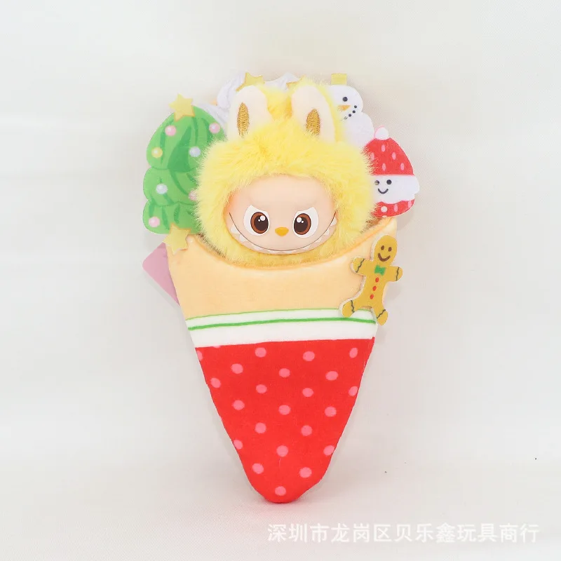 ชุดนอนไอศกรีมลายหัวใจ 10 ซม. รุ่นที่ 4 สำหรับ Labubu สไตล์พาสเทลน่ารัก คอลเลคชั่นเสื้อผ้าลับๆ สำหรับ Labubu