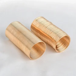 2pcs gold plated cutting steel wire flexible wire memory steel wire ring DIY hand made jewelry connecting accessories material