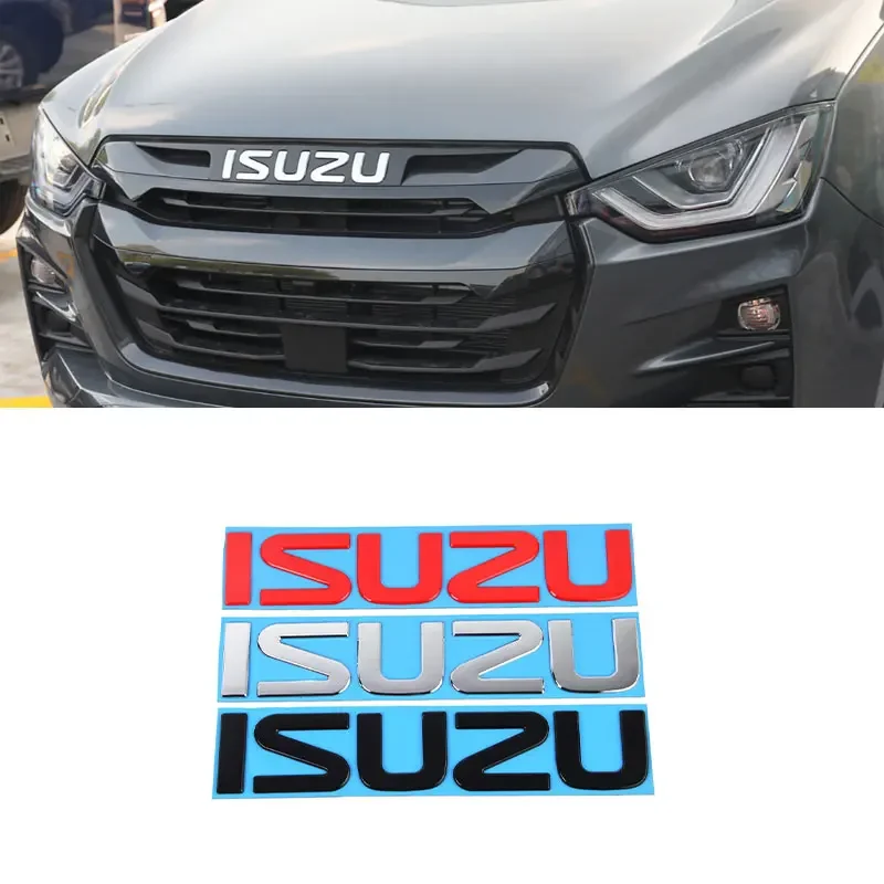 

ISUZU front head label big emblem Car sticker for ISUZU D-MAX I II WFR VAN NFR ATV TROOPER grille logo accessories Decorate