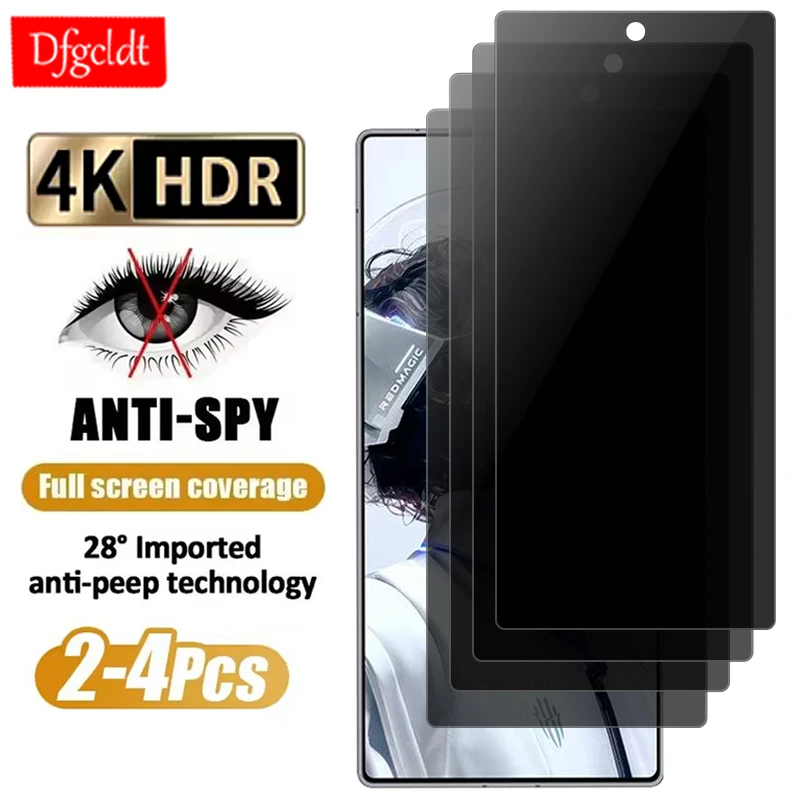 

2-4Pcs Privacy Anti-spy Protective Glass for ZTE nubia RedMagic 11 Pro+ Screen Protector Tempered Glass for ZTE nubia Z80 Ultra